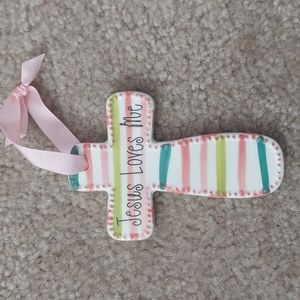 New! Mudpie Ceramic Children's Cross